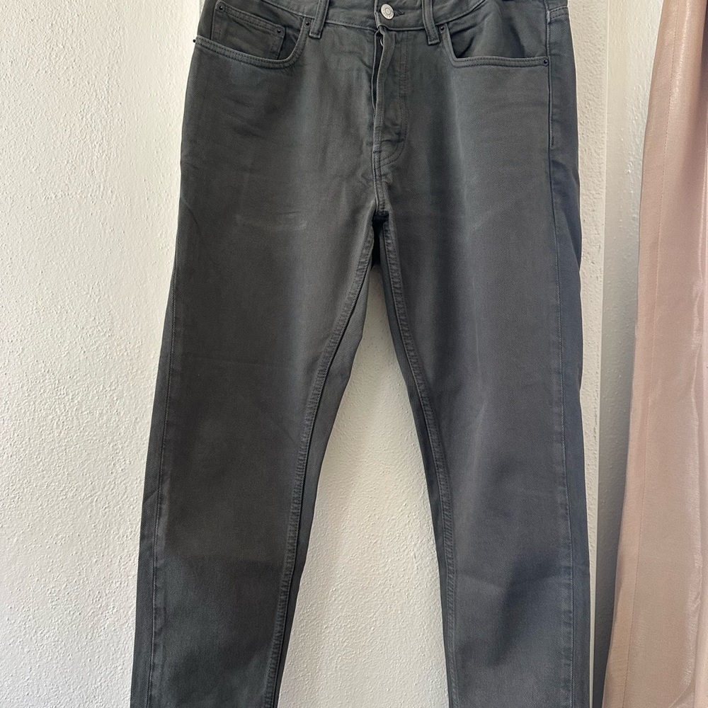 Men's Green Zara Slim Cropped Jeans
